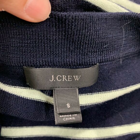 J. Crew Tippi Merino Wool Sweater Womens S Small Multi Colored Stripe Pullover - Picture 8 of 11